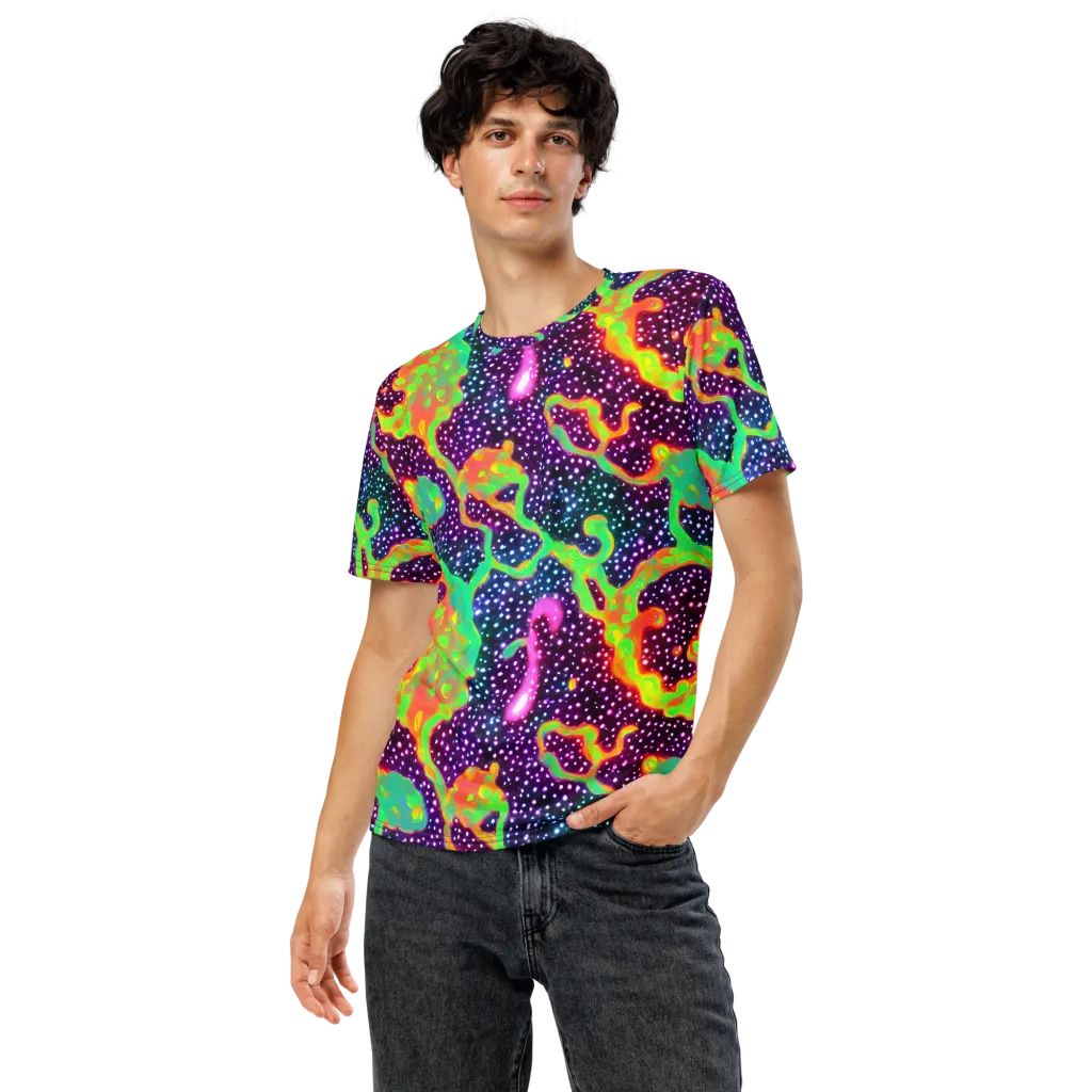 Luminous Lava on Men's Crew Neck T-Shirt — Front