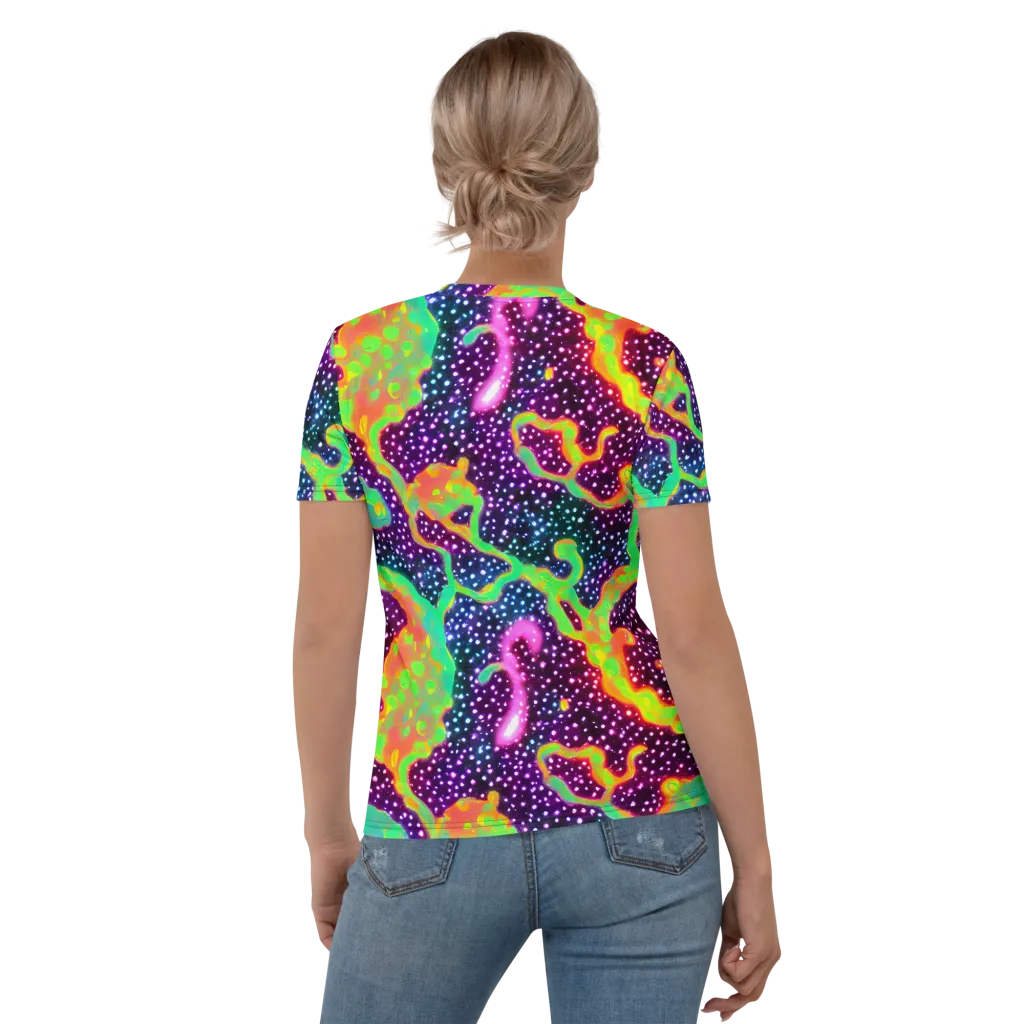 Luminous Lava on Women's Crew Neck T-Shirt — Back