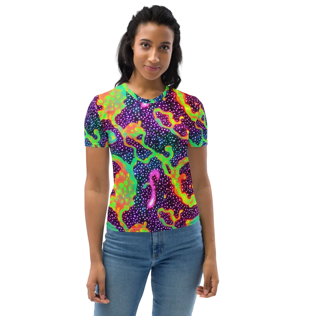 Luminous Lava on Women's Crew Neck T-Shirt — Front