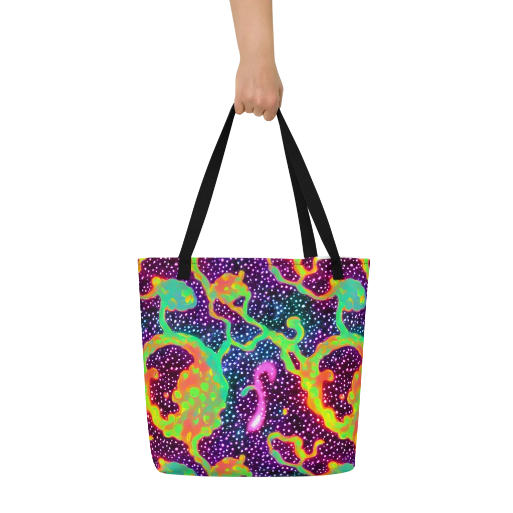 Luminous Lava on Large Tote Bag W/ Pocket — Front