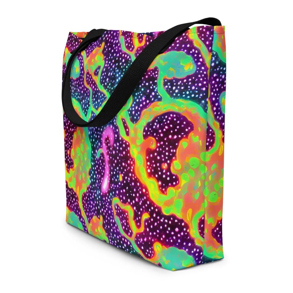 Luminous Lava on Large Tote Bag W/ Pocket — Front