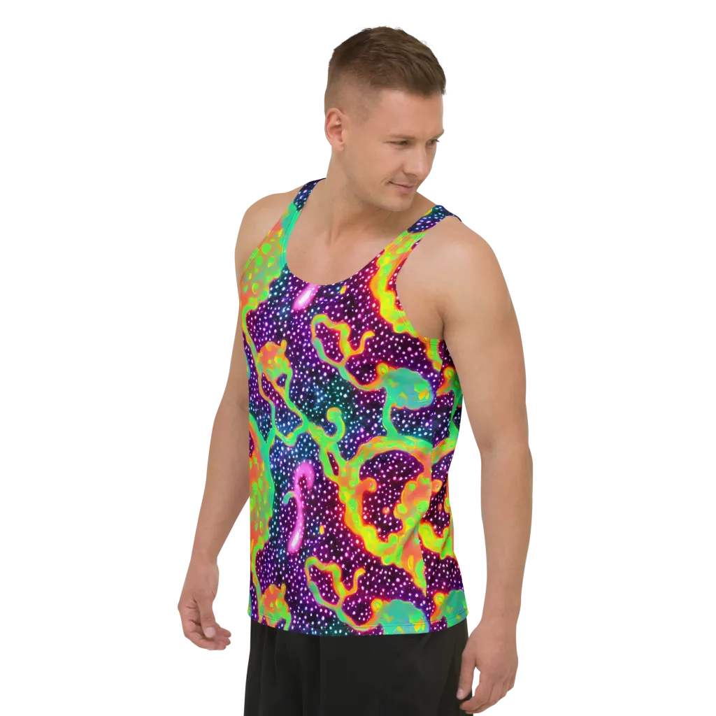 Luminous Lava on Men's Tank Top — Left Front