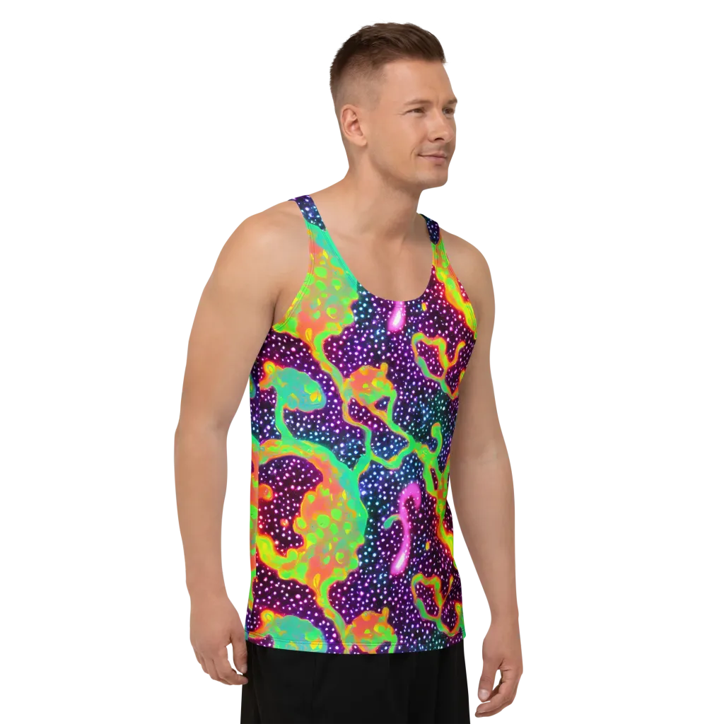 Luminous Lava on Men's Tank Top — Right Front