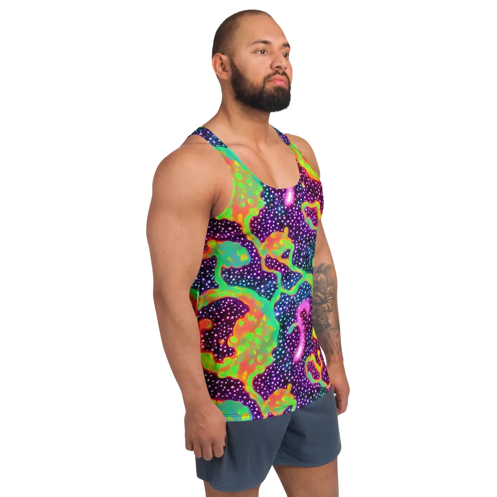Luminous Lava on Men's Tank Top — Right Front