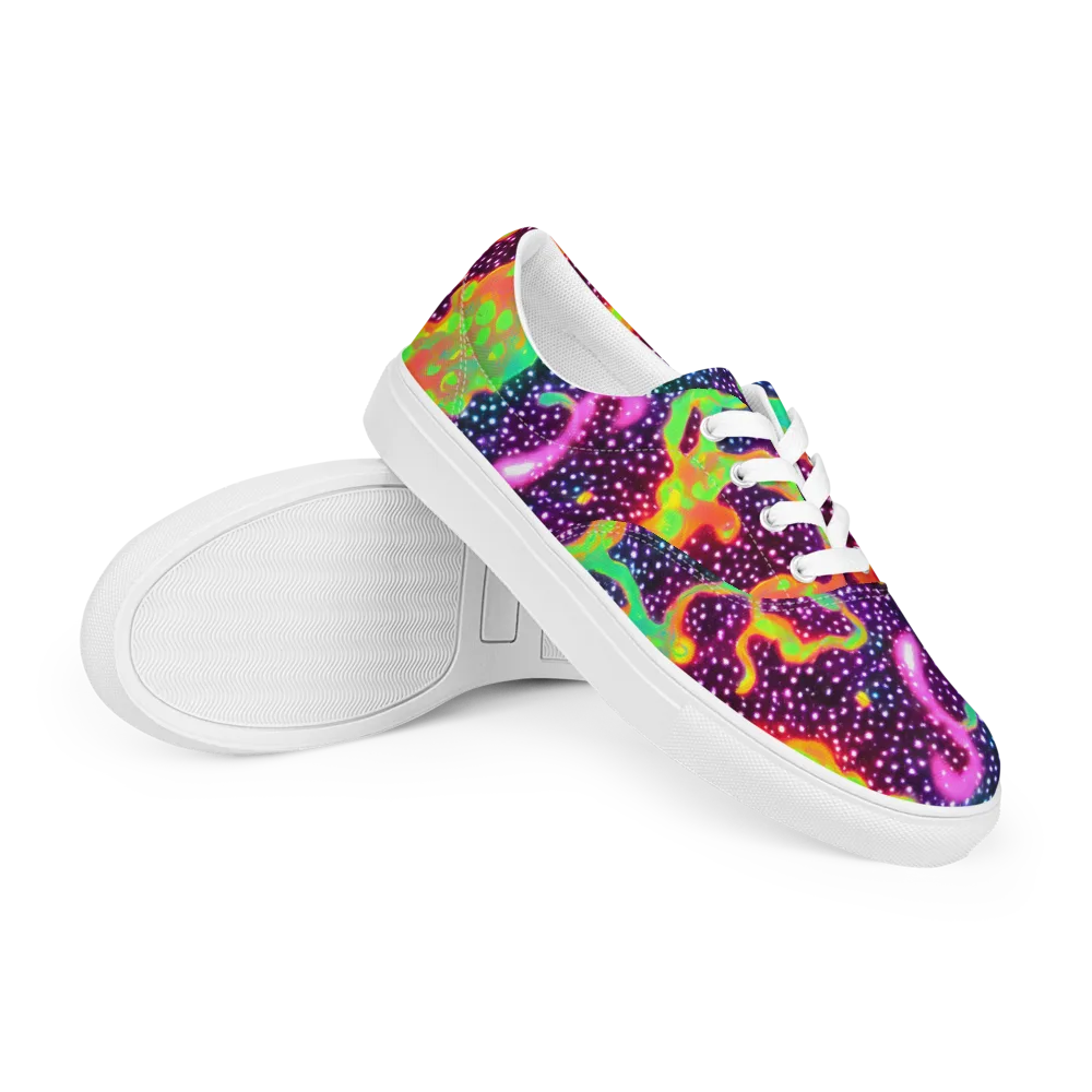 Luminous Lava on Men's Lace-Up Canvas Shoes — Right Front