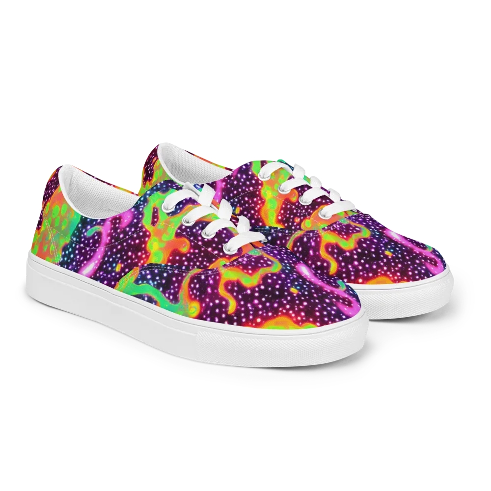 Luminous Lava on Men's Lace-Up Canvas Shoes — Right Front