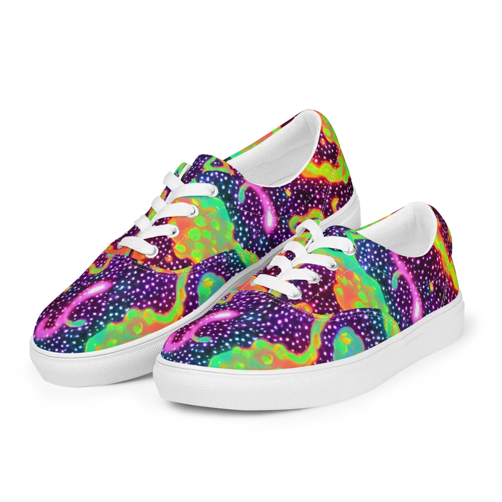 Luminous Lava on Men's Lace-Up Canvas Shoes — Left Front