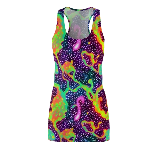 Luminous Lava on a Racerback Dress