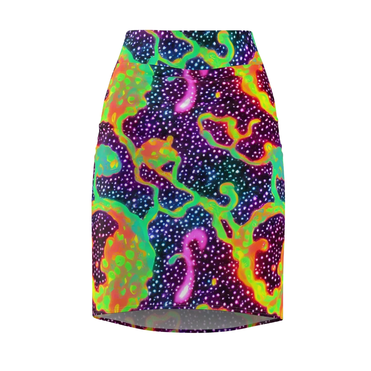 Luminous Lava on Pencil Skirt — Front