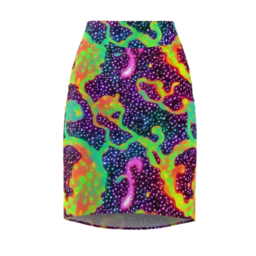 Luminous Lava on a Pencil Skirt