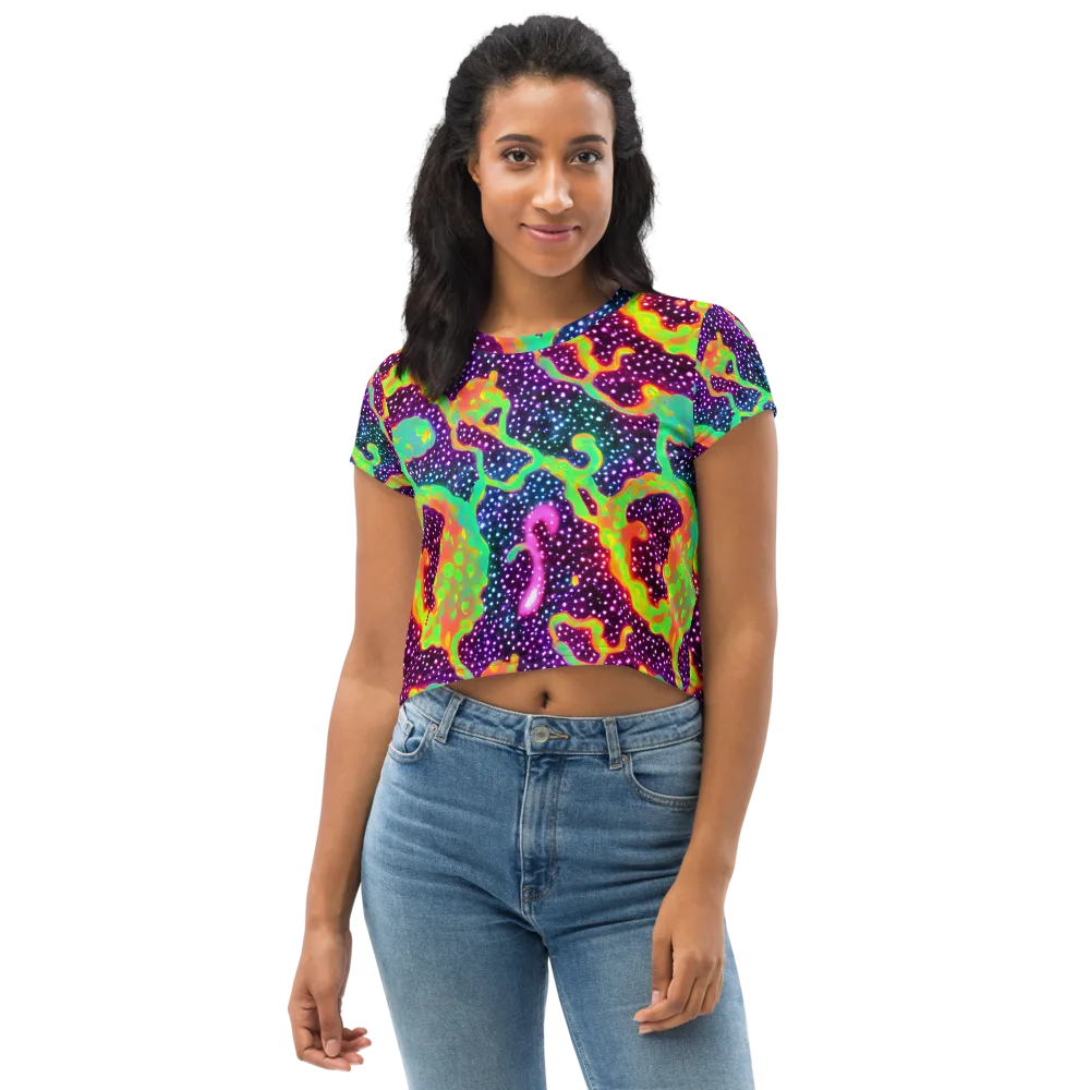 Luminous Lava on Crop Tee — Front