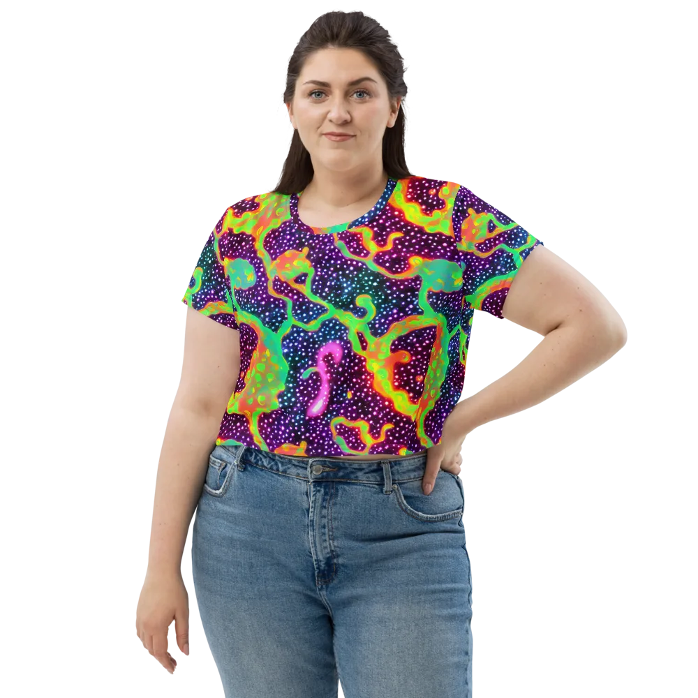 Luminous Lava on Crop Tee — Front