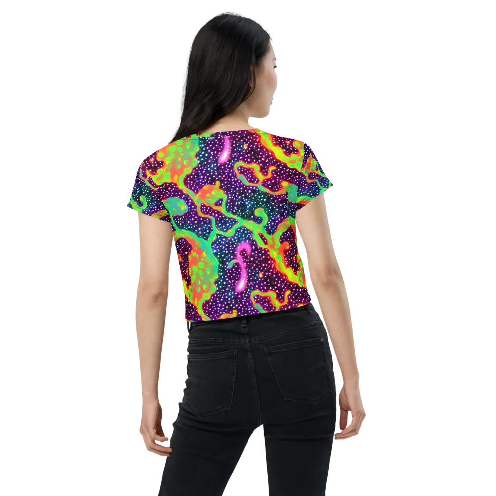 Luminous Lava on Crop Tee — Back