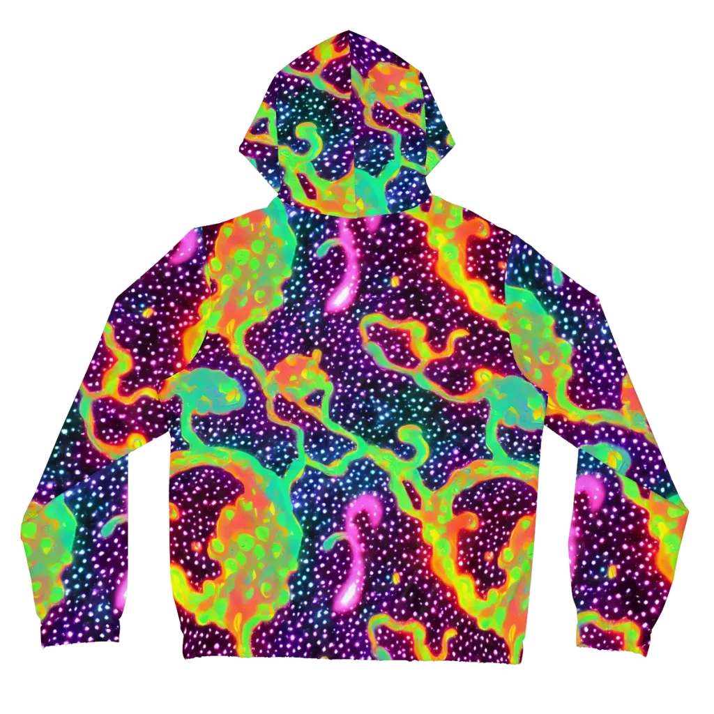 Luminous Lava on Women's Full-Zip Hoodie — Back