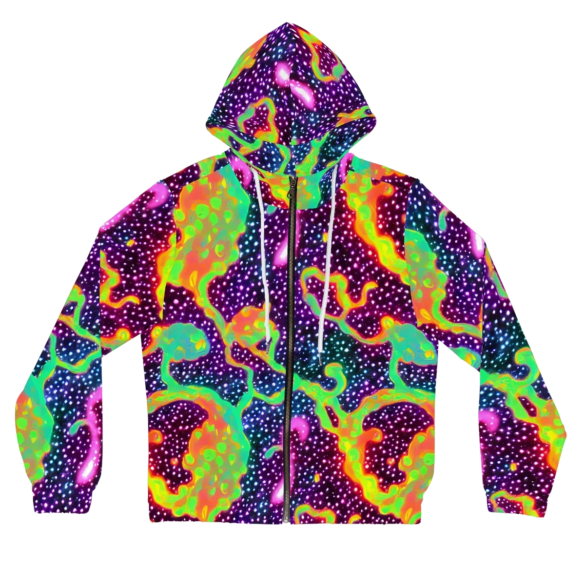 Luminous Lava on Women's Full-Zip Hoodie — Front