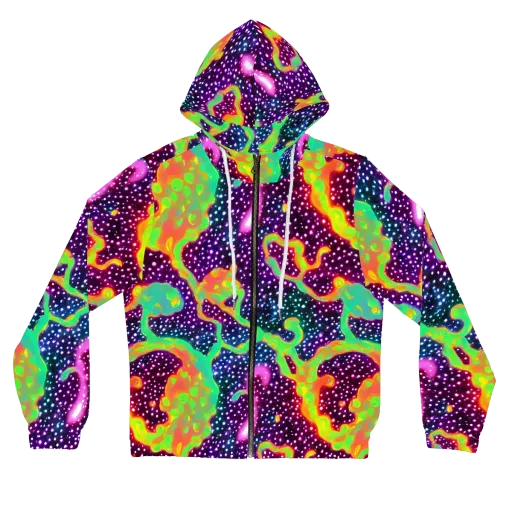 Luminous Lava on a Women's Full-Zip Hoodie