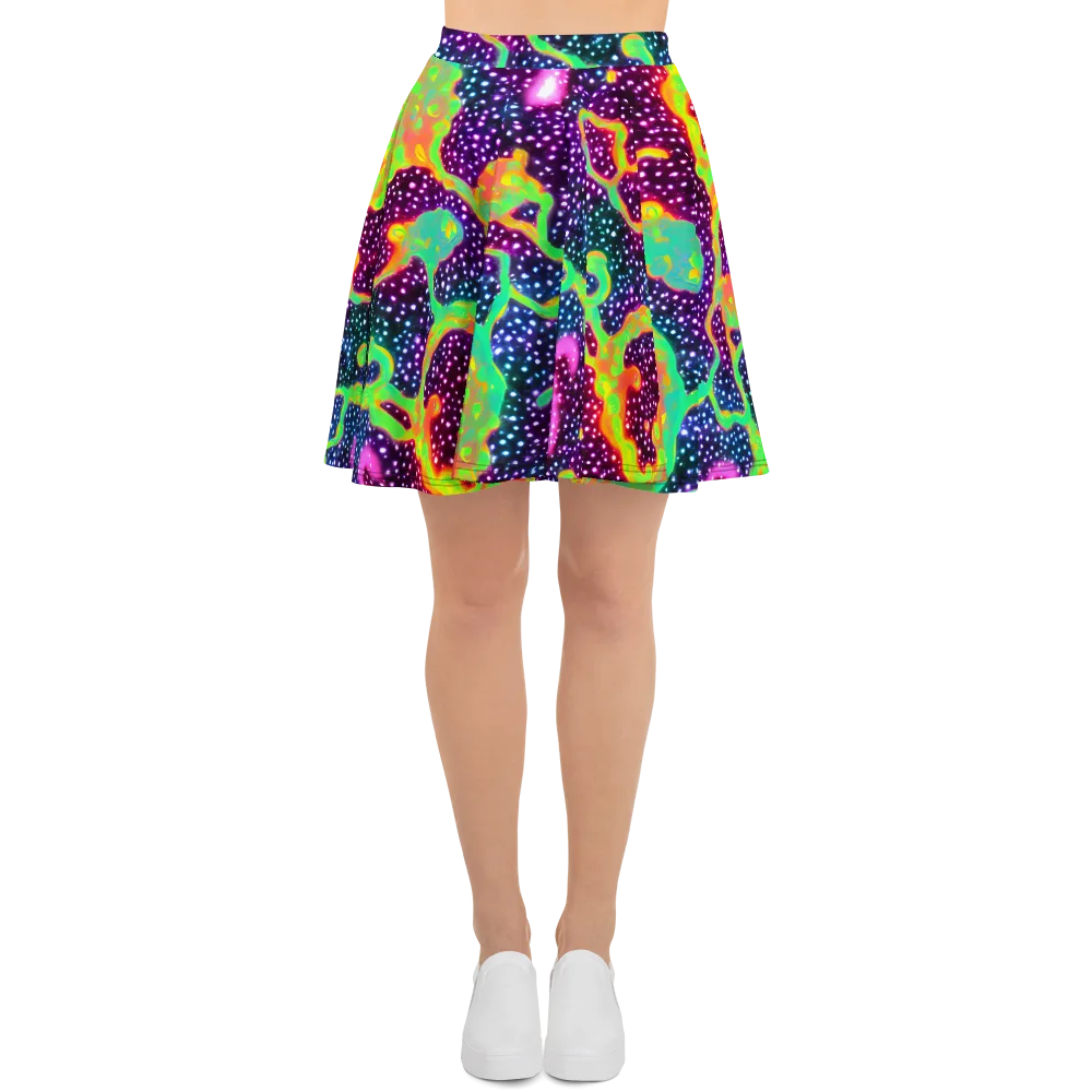 Luminous Lava on Skater Skirt — Front