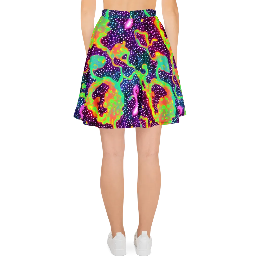 Luminous Lava on Skater Skirt — Back