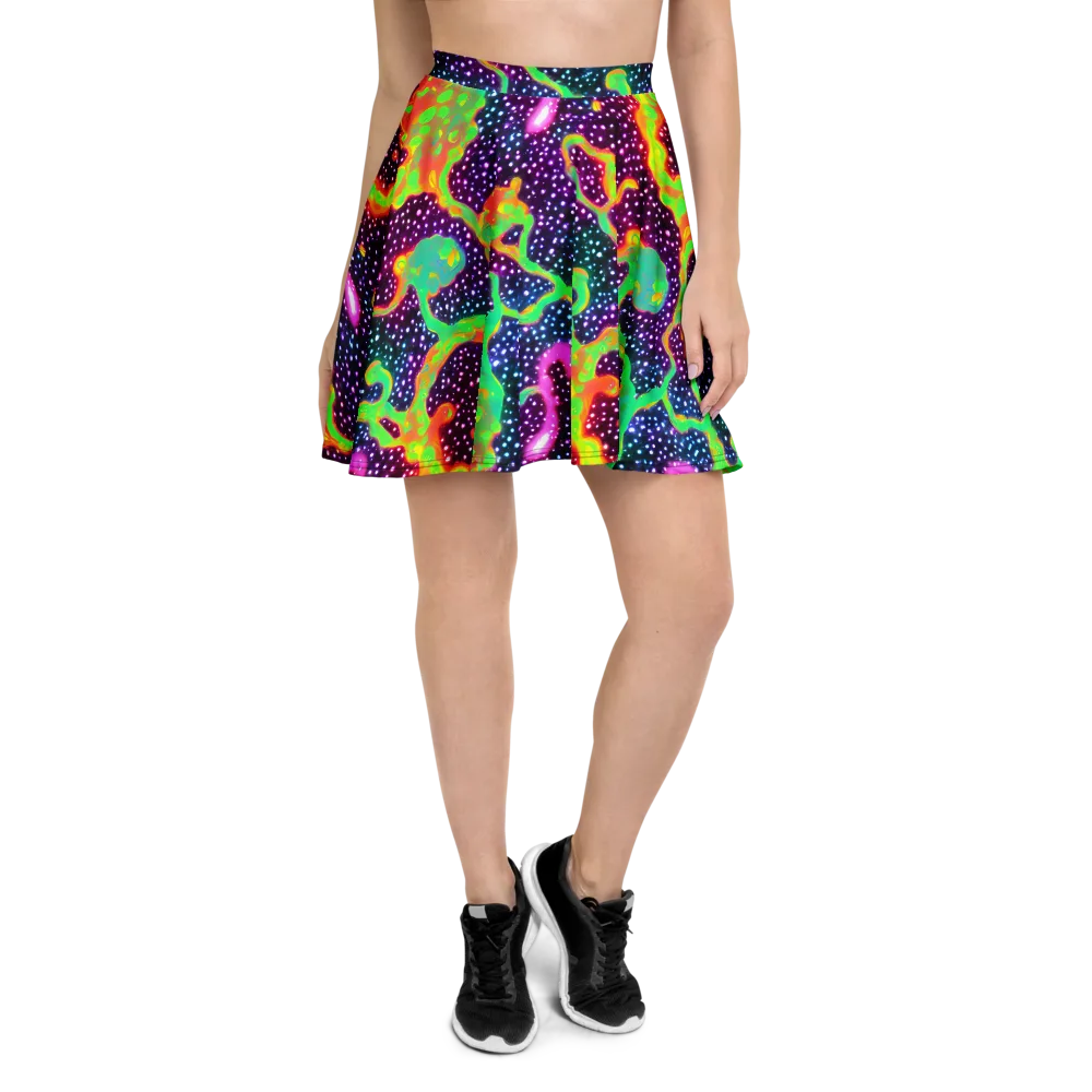 Luminous Lava on Skater Skirt — Front