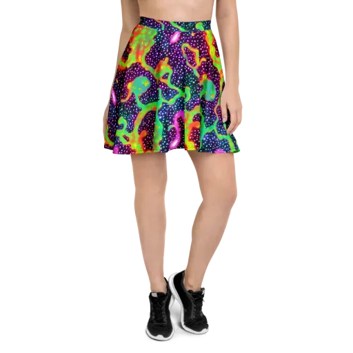 Luminous Lava on a Skater Skirt