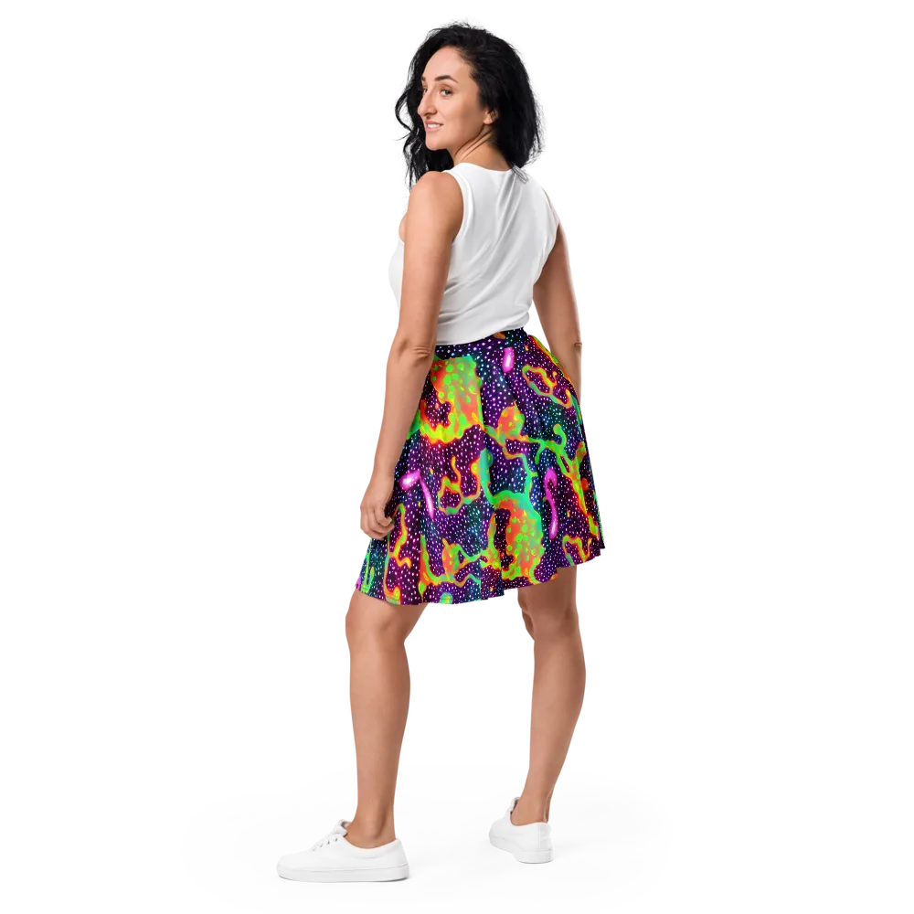 Luminous Lava on Skater Skirt — Back