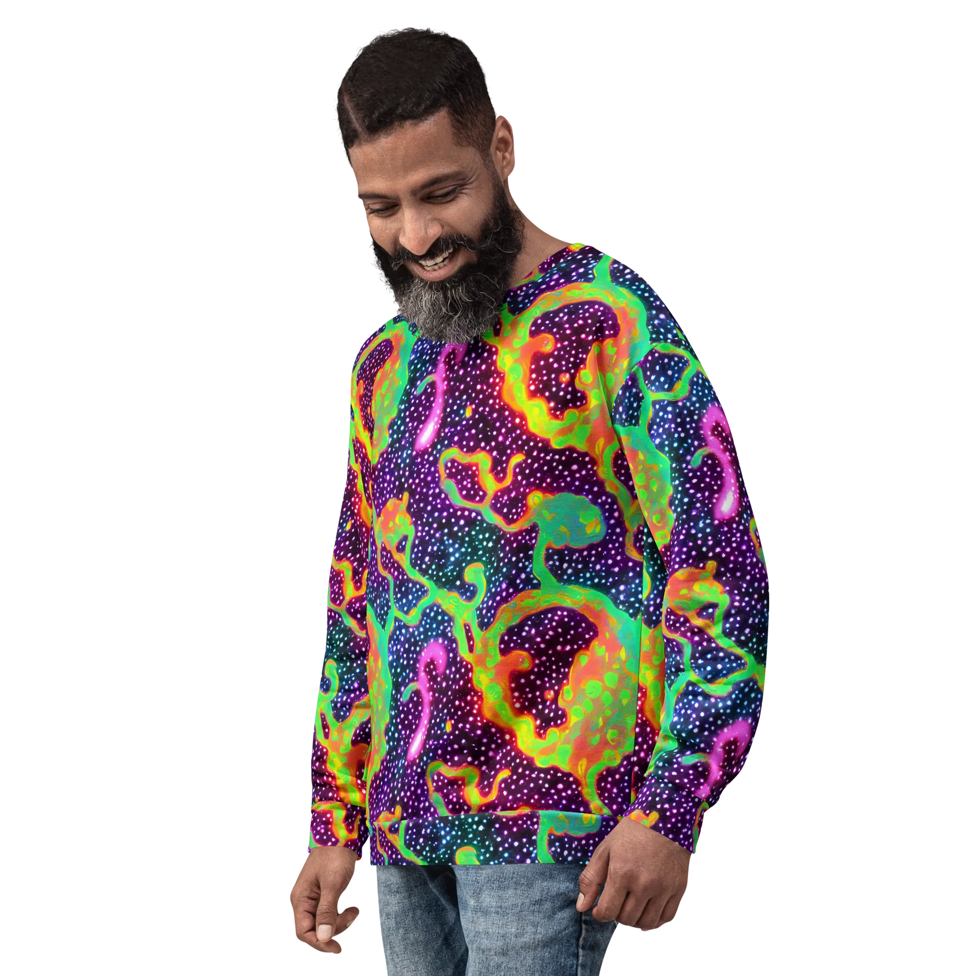 Luminous Lava on Sweatshirt — Left Front