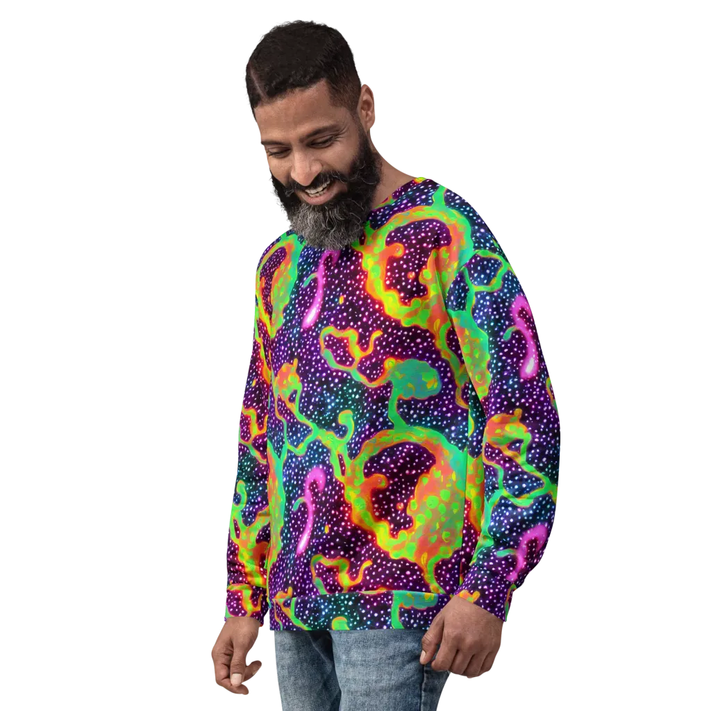 Luminous Lava on Sweatshirt — Left Front