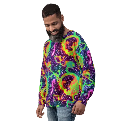 Luminous Lava on a Sweatshirt