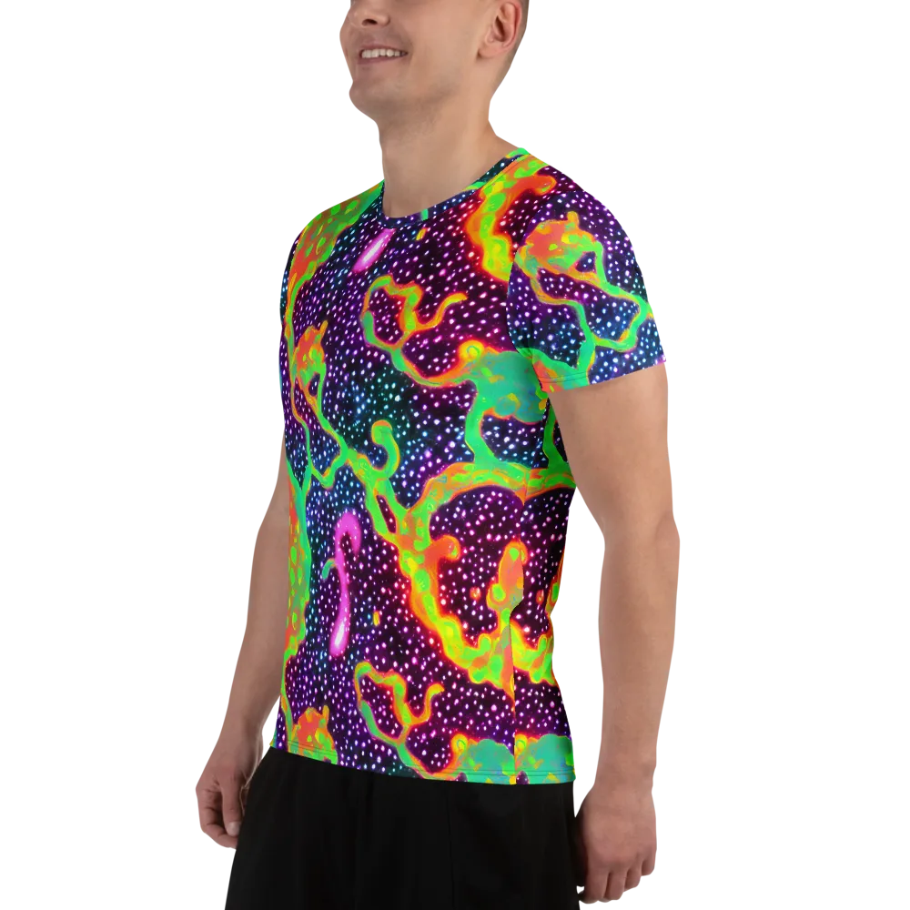Luminous Lava on Men's Athletic T-Shirt — Left