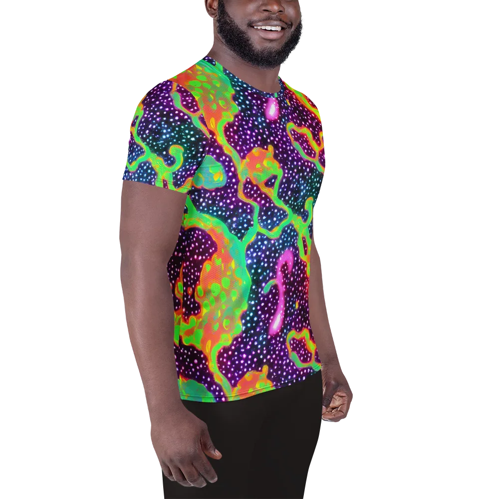 Luminous Lava on Men's Athletic T-Shirt — Right