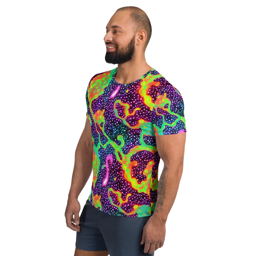 Luminous Lava on Men's Athletic T-Shirt — Left