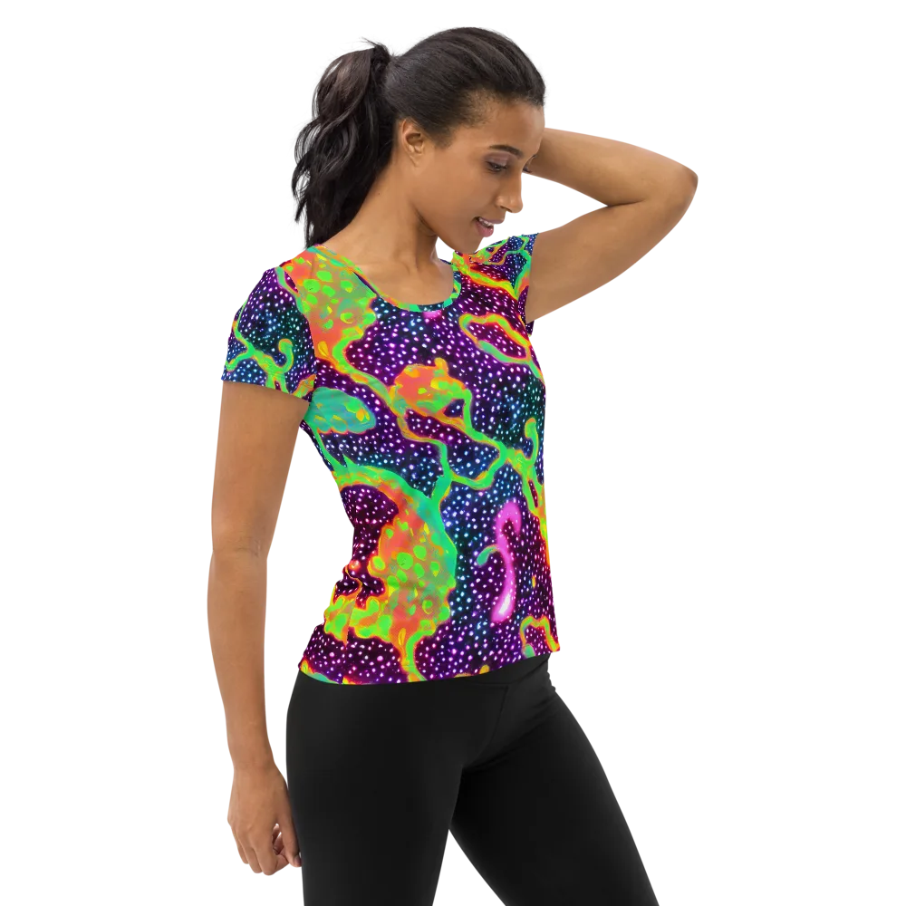 Luminous Lava on Women's Athletic T-Shirt — Right