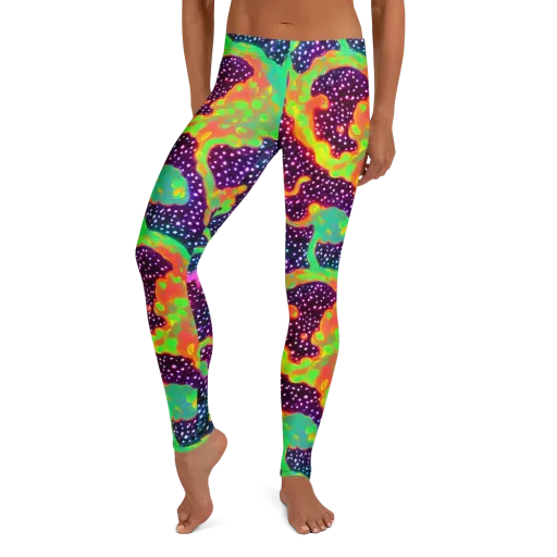 Luminous Lava on a Leggings