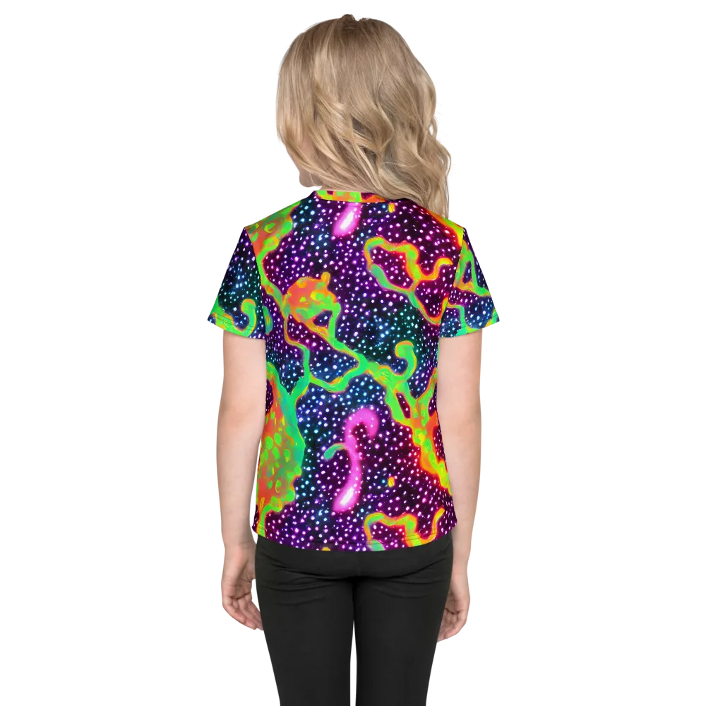 Luminous Lava on Kids Crew Neck T-Shirt — Back
