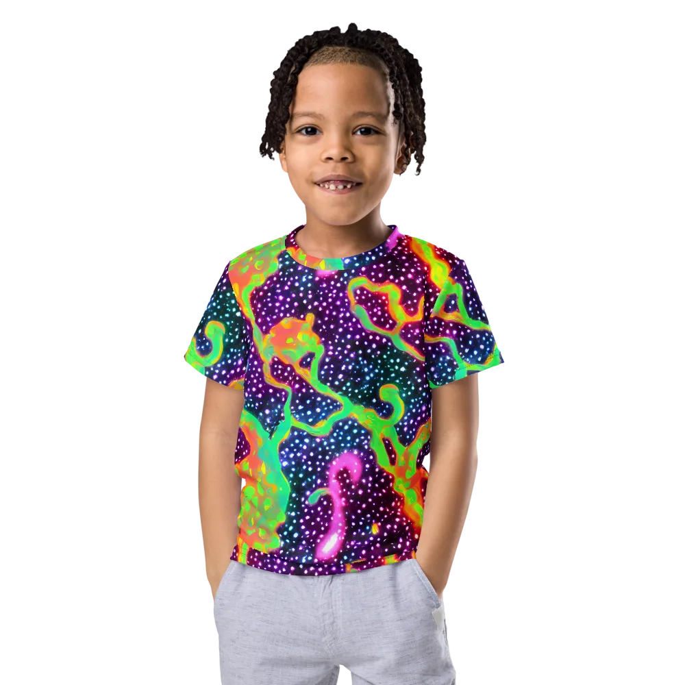 Luminous Lava on Kids Crew Neck T-Shirt — Front