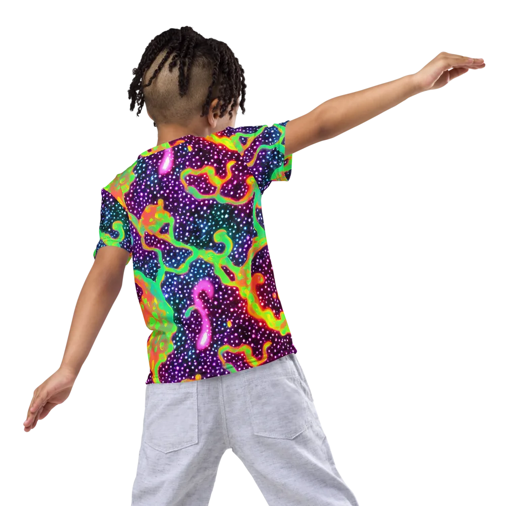 Luminous Lava on Kids Crew Neck T-Shirt — Back