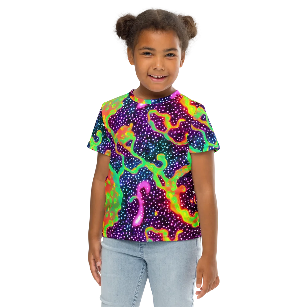 Luminous Lava on Kids Crew Neck T-Shirt — Front