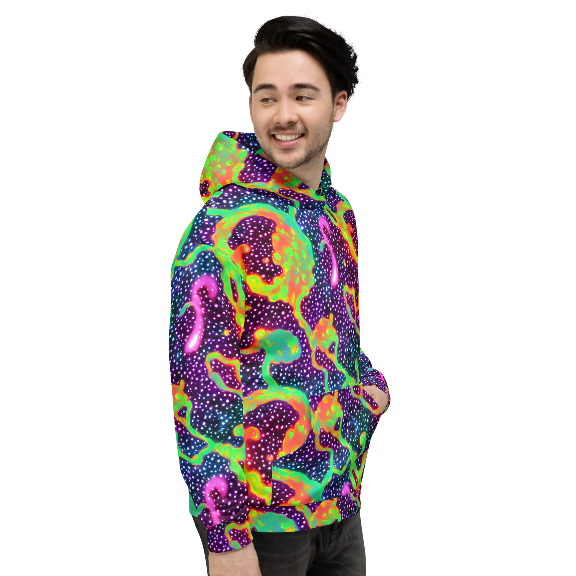 Luminous Lava on Hoodie — Right