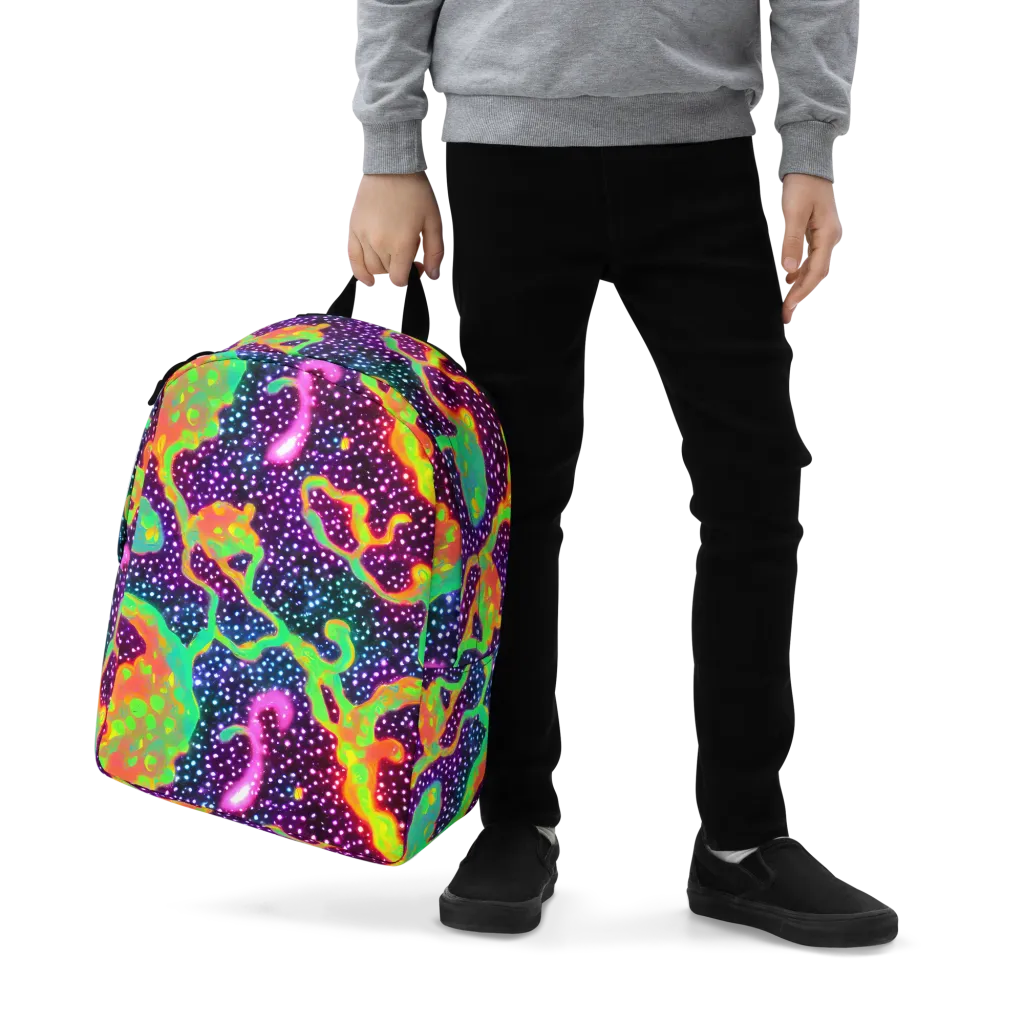 Luminous Lava on Minimalist Backpack — Zoomed-in