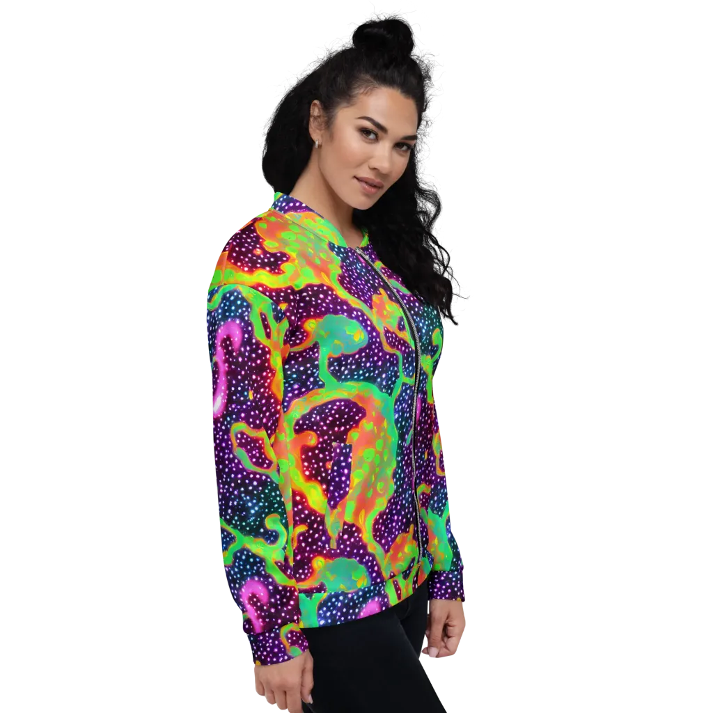 Luminous Lava on Bomber Jacket — Right