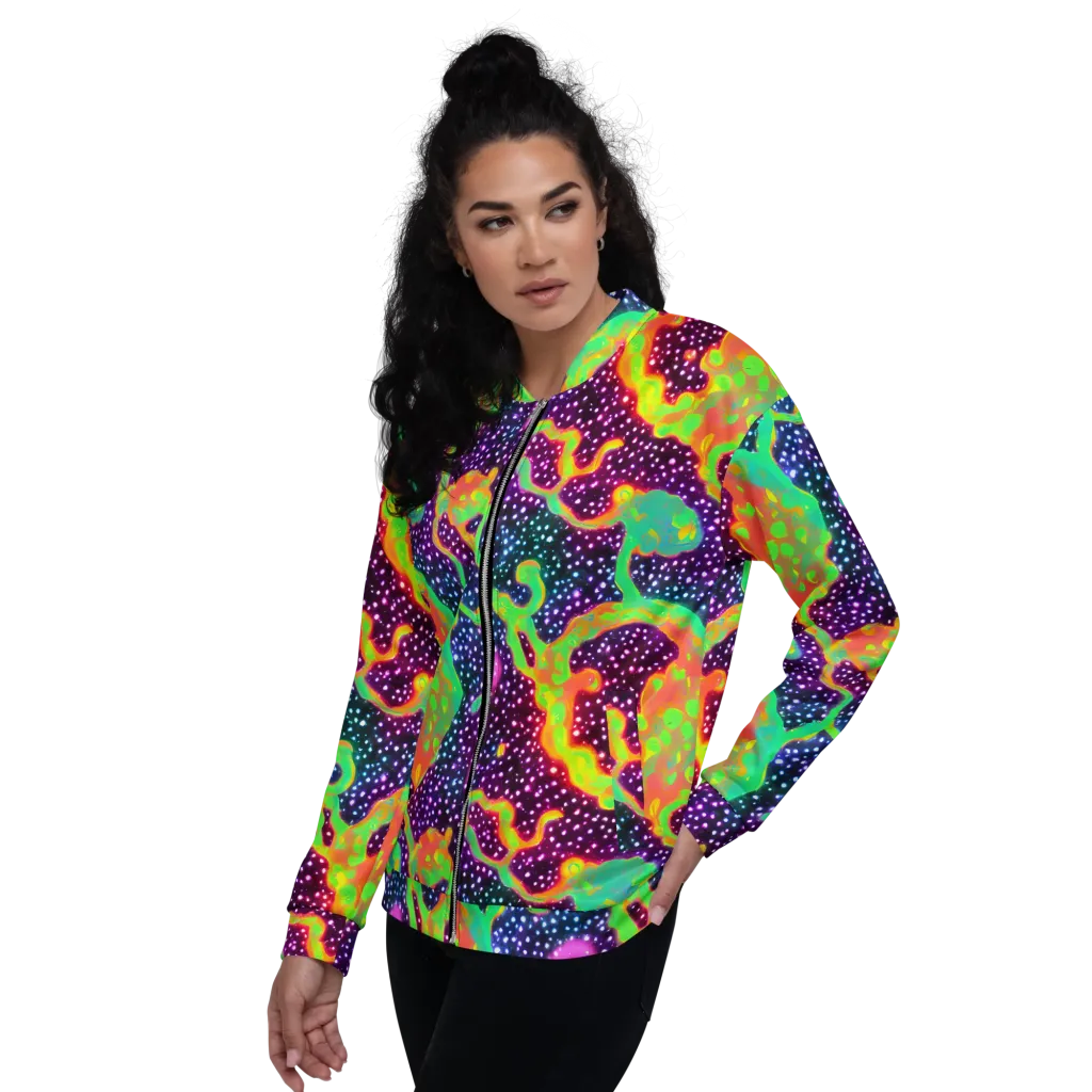 Luminous Lava on Bomber Jacket — Left