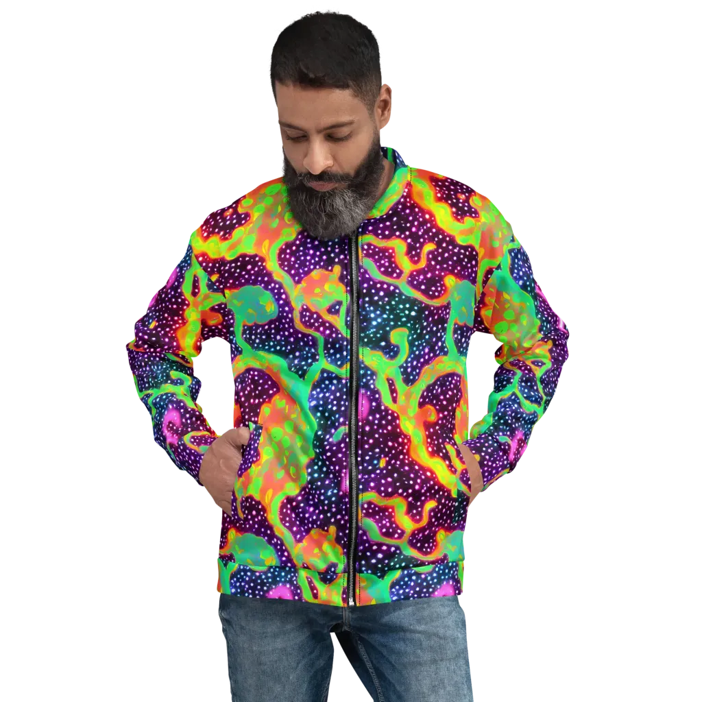 Luminous Lava on Bomber Jacket — Front