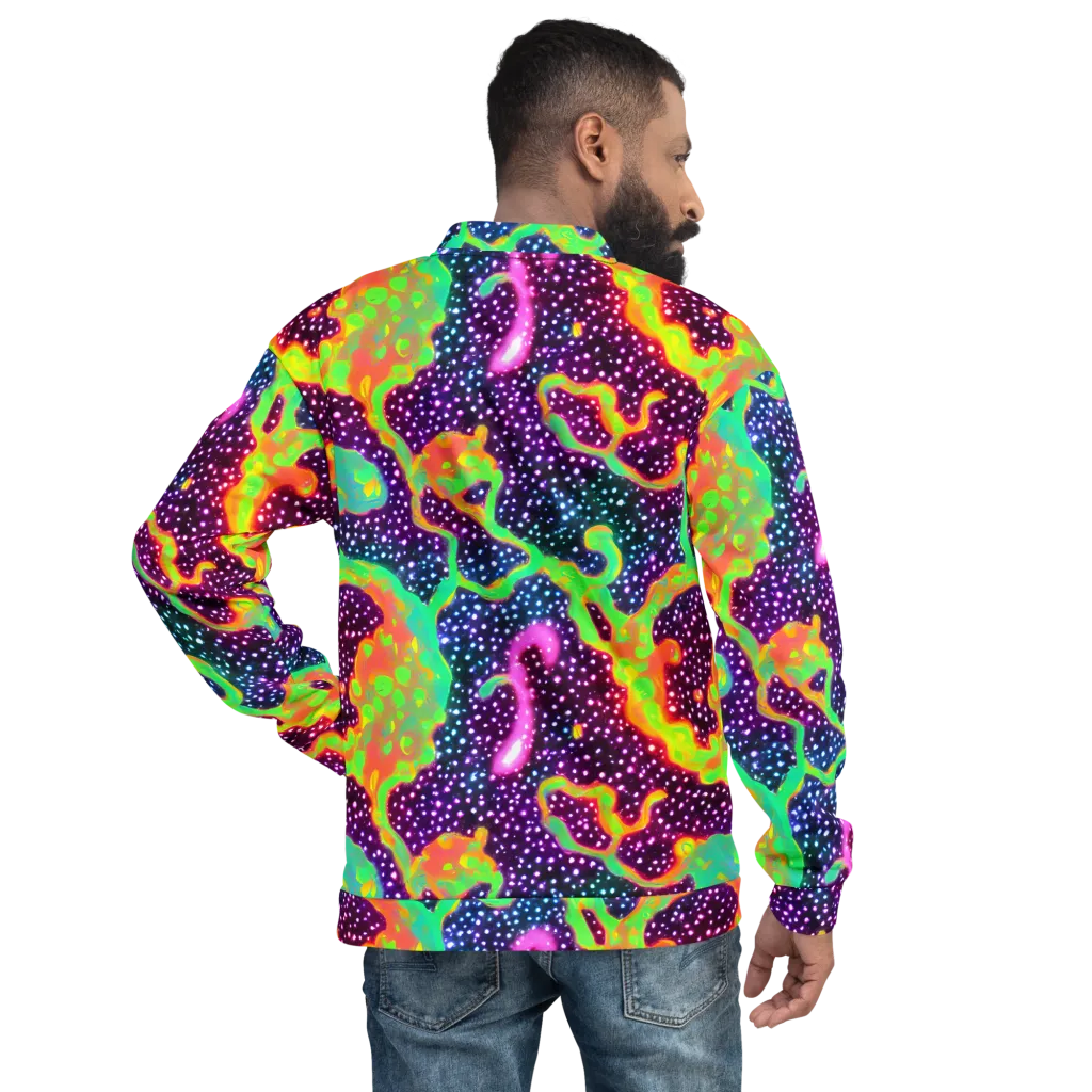 Luminous Lava on Bomber Jacket — Back