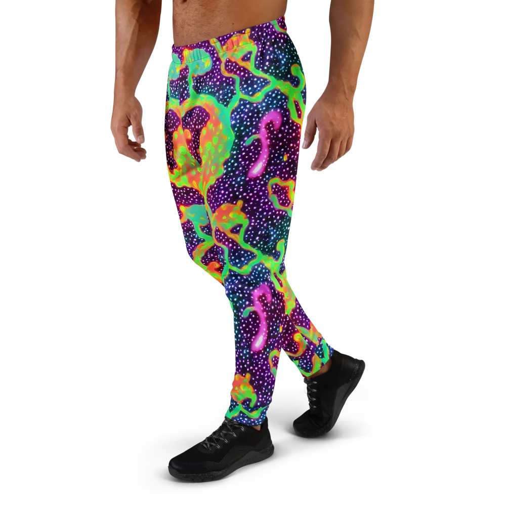 Luminous Lava on Men's Joggers — Left