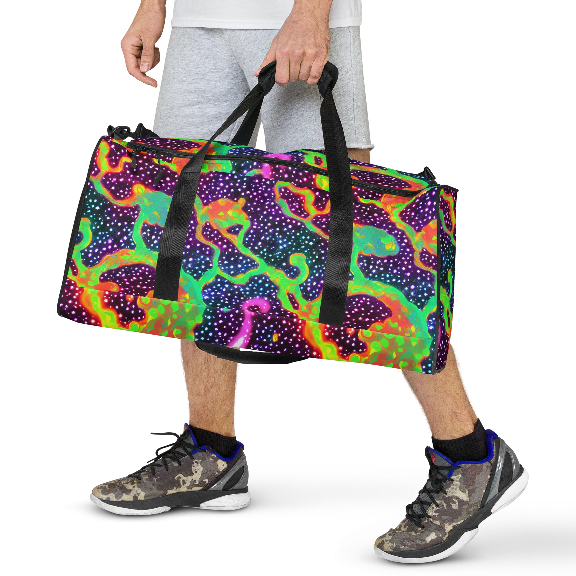 Luminous Lava on Duffle Bag — Front