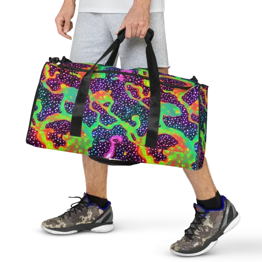Luminous Lava on a Duffle Bag
