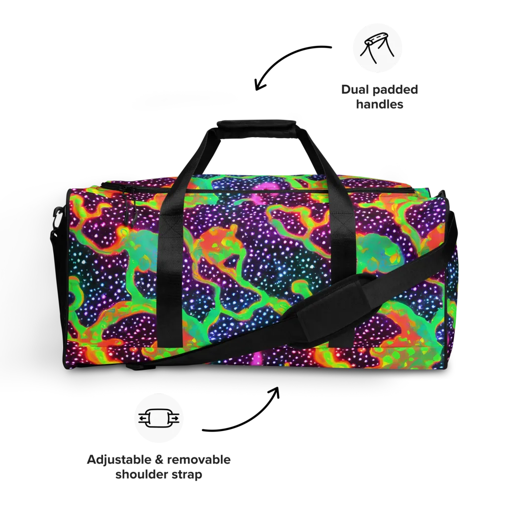 Luminous Lava on Duffle Bag — Front