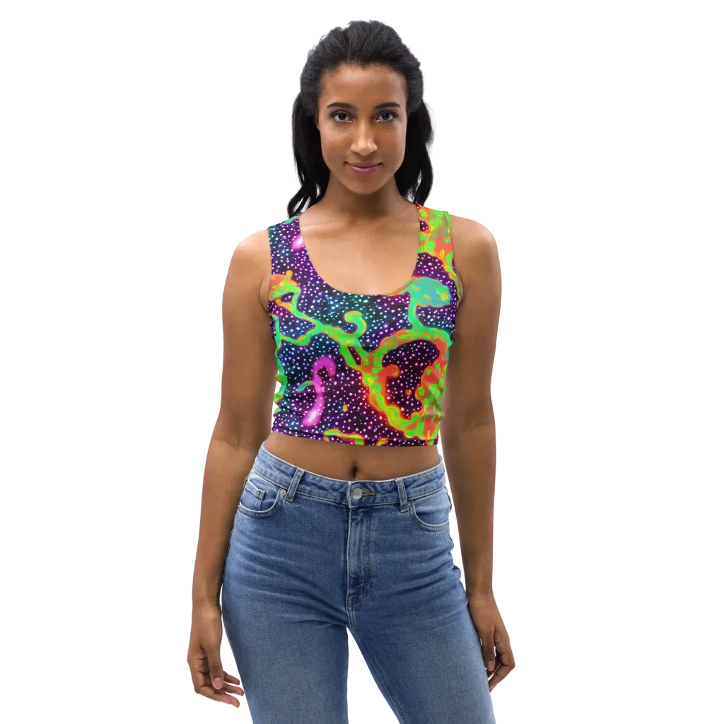 Luminous Lava on Crop Top — Front