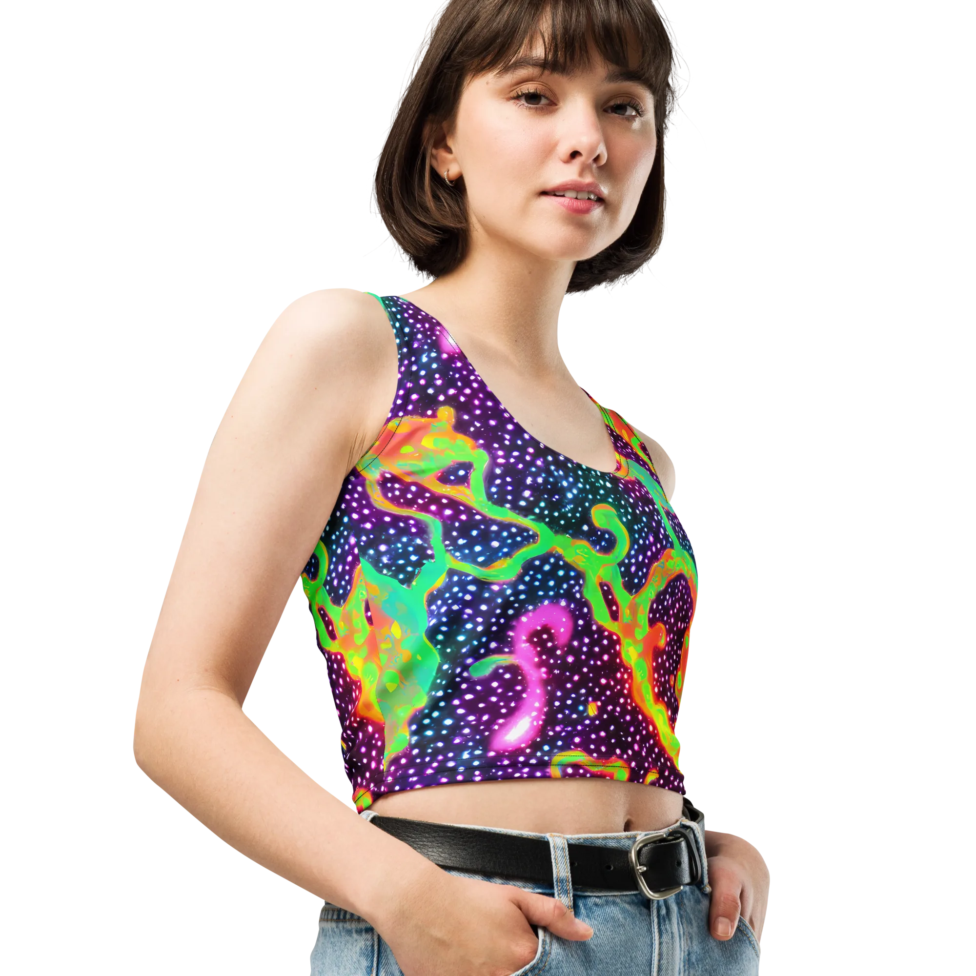 Luminous Lava on Crop Top — Right Front