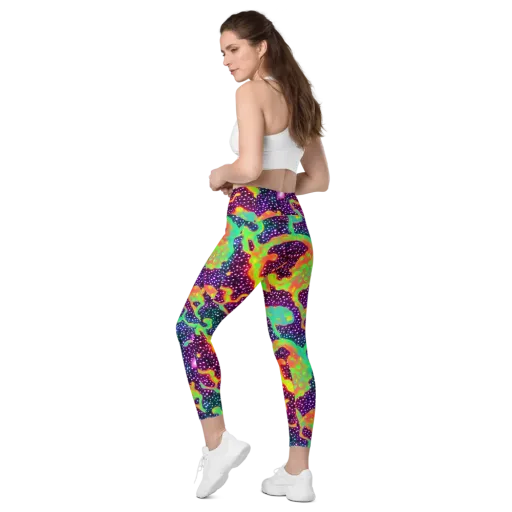 Luminous Lava on a Leggings with Pockets